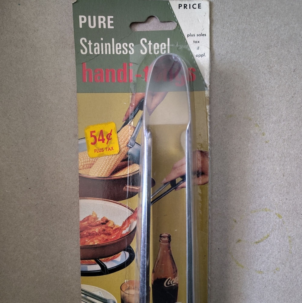 Vintage 1970 Stainless Steel Handi-Tongs- Made In Japan